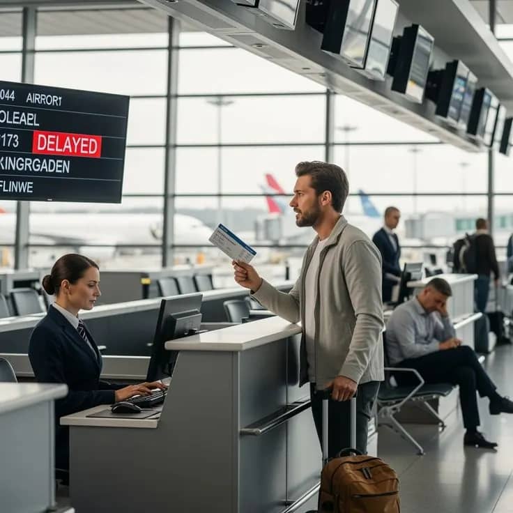 Flight change assistance and rebooking support
